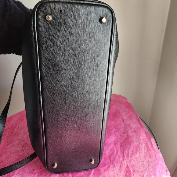 Furla Black Saffiano Leather 5 pc tote set EUC - Picture 13 of 15